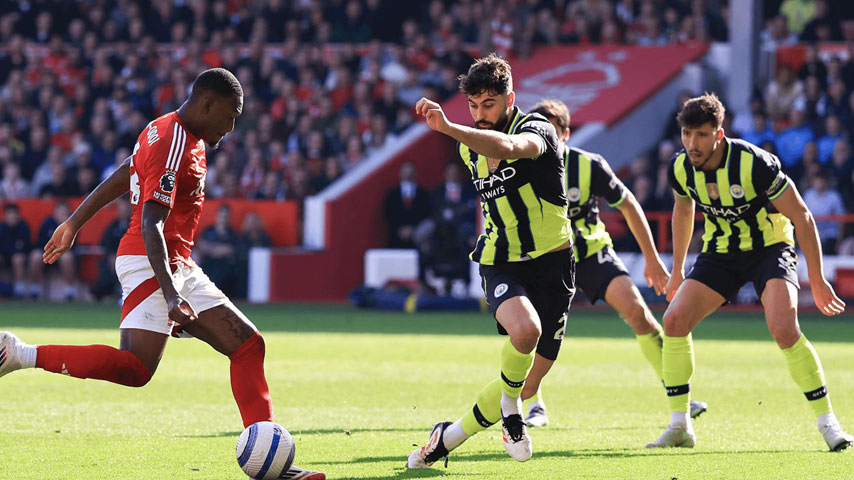 พรีเมียร์ลีกอังกฤษ : แมนเชสเตอร์ ซิตี้ VS นอตทิงแฮมฟอเรสต์